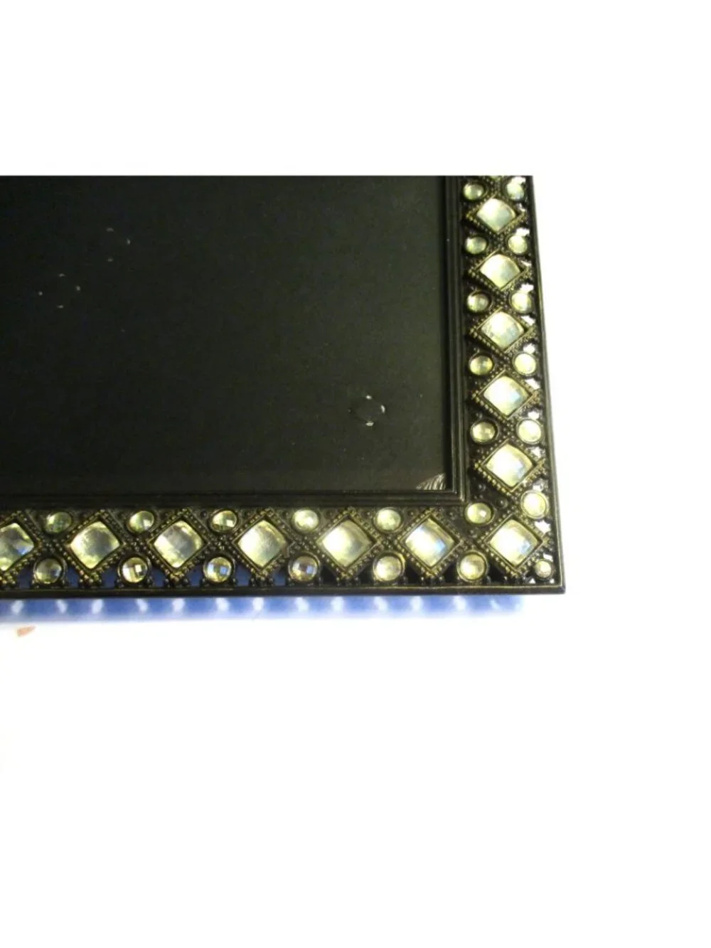 *Gemstone Accented Metal Tabletop Picture Frame